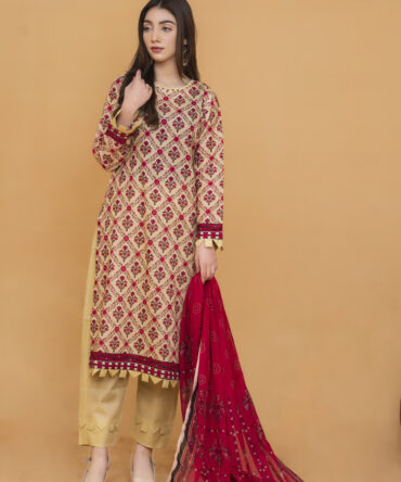 3 Piece Lawn Suit-Printed (Unstitched)